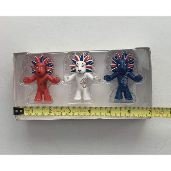 Pride The Lion Figurine 3 Pack Official Product TEAM GB Olympic London 2012 - Picture 10 of 11